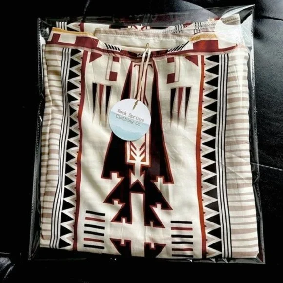 New Tribal Print Kimono Duster Maxi Robe Coverup - Picture 6 of 7